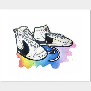 Blazer 77 Jumbo melted rainbow - Traditional painting - sneaker art Posters and Art